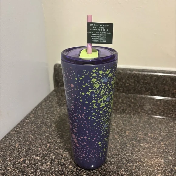 Starbucks New 2025 Purple Splatter Hot & Cold Cup (24 oz) NWT - Picture 2 of 5